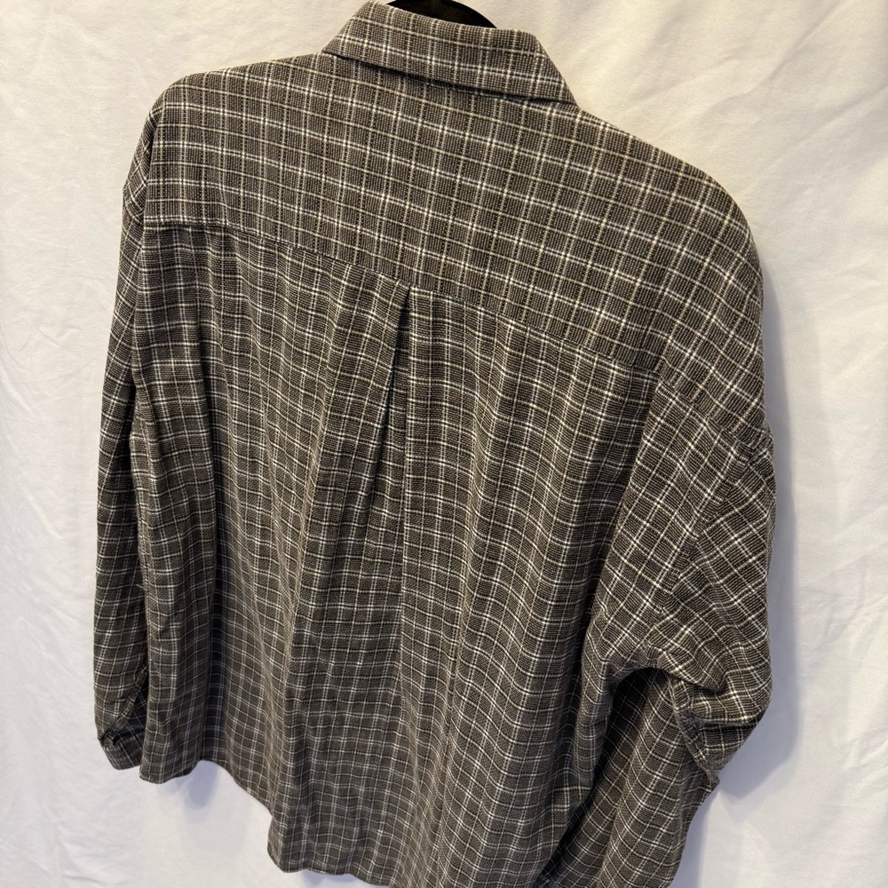 ViSiVo Textured Brown Plaid Button-Up Shirt Men’s L 16-16½‎ Classic Grandpacore - Picture 10 of 14